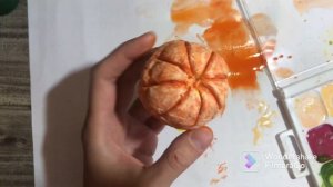 Ватная ёлочная игрушка Мандарин мастер-класс