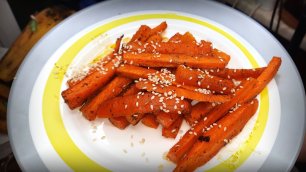 Морковь запеченная в медовом маринаде с чесноком / Полезный перекус!