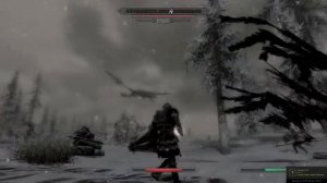 TES V Skyrim : Double Dragon fight