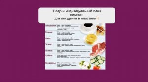 диета 4 меню на неделю