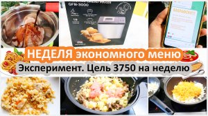 Неделя экономного меню. Цель 3750 в неделю. Эксперимент