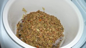 Чечевица с мясом в мультиварке