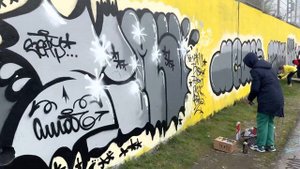 Граффити школа в Сочи. Легальная граффити стена в Адлере.