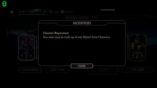 MK Mobile. Klassic Smoke Challenge in Normal, Hard and Elder Mode. I Skipped All