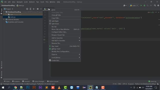 Mysql Tkinter connectivity | #python #mysqldatabase #tkintertutorial