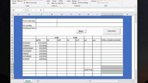 Calculate total hours from time cards in Excel