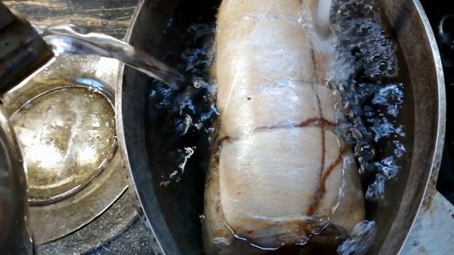 Варено-Копченый Рулет из Брюшины(Подчеревка)/Как Закоптить Сало/Сухой Посол Брюшины