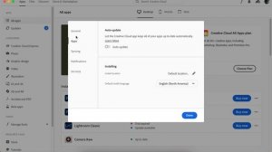 ปิด Aoto Update PhotoShop & Lightroom in Adobe Creative Cloud