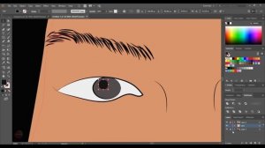 Pencil Tool using mouse: Time-Lapse | Megan Fox | Cartoon Art | Adobe illustrator