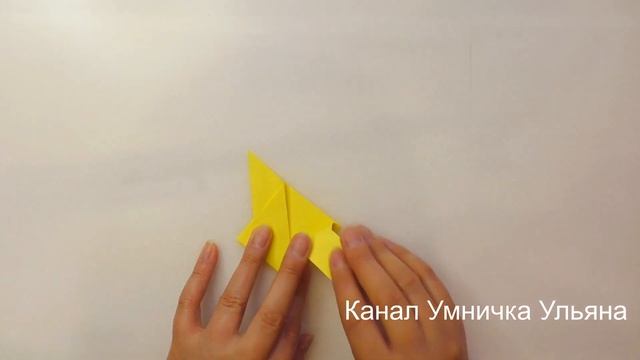 Пчела. Оригами без клея и ножниц. Простые поделки из бумаги для начинающих.