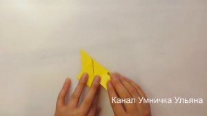 Пчела. Оригами без клея и ножниц. Простые поделки из бумаги для начинающих.