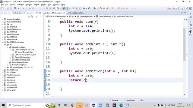 Method Return statement with examples || Java Tutorial for Beginners in Telugu