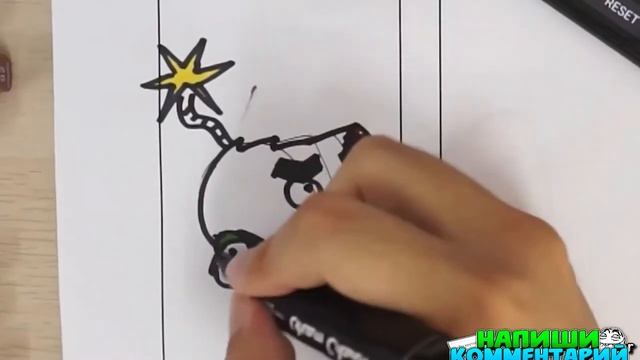 Рисование кокосовой пушки за 10 минут, 1 минуту, 10 секунд!plants vs zombies//растение против зомби смотреть онлайн