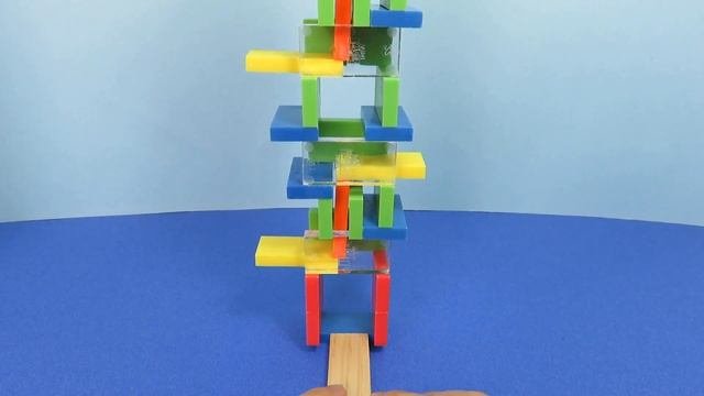 Down Elevator For Dominoes... IN Dominoes! | Dower Domino Trick Tutorial
