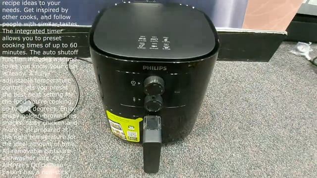 Unboxing PHILIPS Essential Air Fryer 4.1 l 1400 W HD9200/90 Black смотреть онлайн