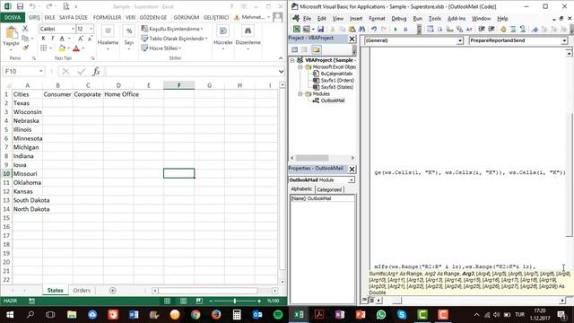 Excel ile Outlook Mail Gönderme - Makro ile Mail Yollama - Örnek Üzerinden Anlatım смотреть онлайн