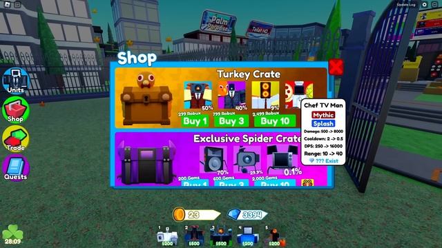УСПЕЙ! Turkey Crate и ГОДЛИ ЮНИТА АБСОЛЮТНО БЕСПЛАТНО в новом ОБНОВЛЕНИИ в Toilet Tower Defense! смотреть онлайн