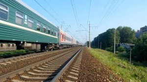 Электровоз ЧС200-010 с поездом №055 (СПб → Москва)