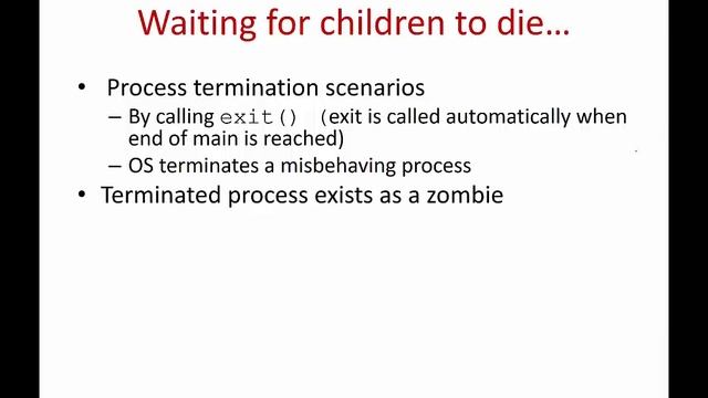 Operating Systems Lecture 3: System Calls for Process Management