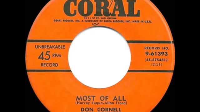 1955 HITS ARCHIVE Most Of All Don Cornell смотреть онлайн