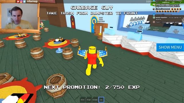 ЛУЧШИЙ РАБОТНИК ФАСТ ФУД КАФЕ - Roblox Fast Food Simulator смотреть онлайн