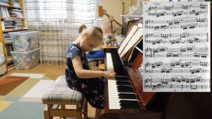 Ярослава Лемешкина, 5 лет. К.Черни. Избранные этюда. Первая часть, №29.