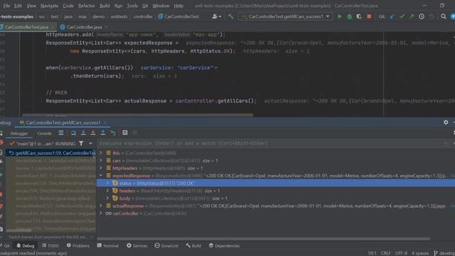8. Java Unit Tests Unit tests for the Controller class - getAllCars() смотреть онлайн
