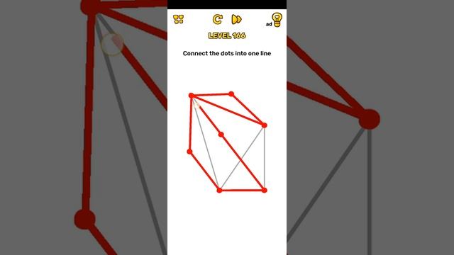 Brain blow level 170 . Connect the dots into one line. Walkthrough Solution