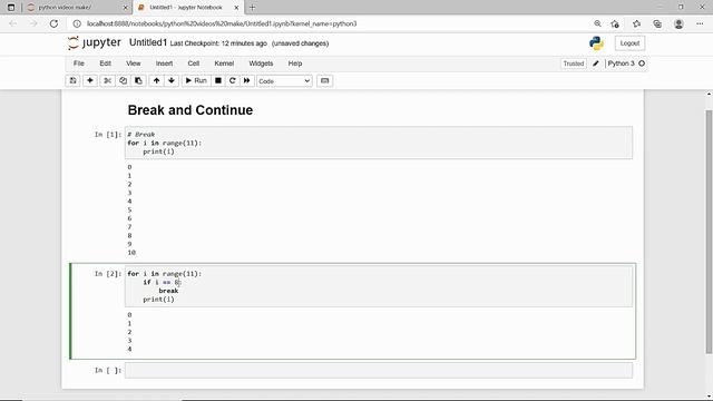 12. Break and Continue in Python смотреть онлайн