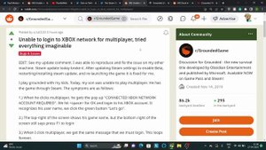 Grounded 'Multiplayer' or 'Xbox Live login' not working?