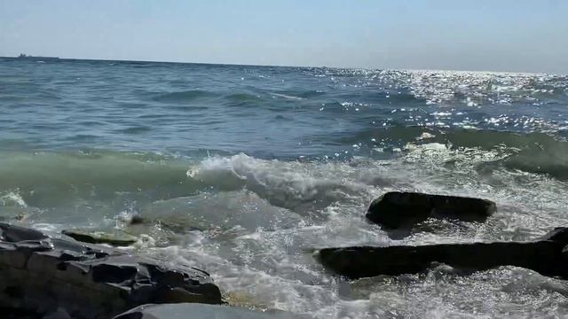 ШУМ МОРЯ. ЧЕРНОЕ МОРЕ. КРАСИВОЕ МОРЕ без ЛЮДЕЙ, так бывает!