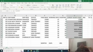 how to create salary sheet in excel 2021 | T.A, D.A , HRA, PF, GROSS SALARY, NET SALARY | MS Excel