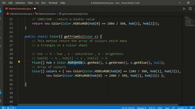 How To Make COLOUR PALETTE GENERATOR In JAVA | Mini Project With Source Code