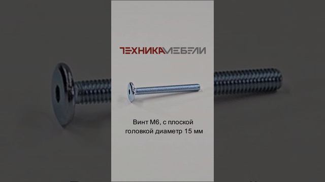 Винт M6, с плоской головкой диаметр 15 мм шорт