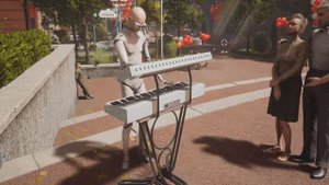 Робот играющий на синтезаторе из Atomic Heart