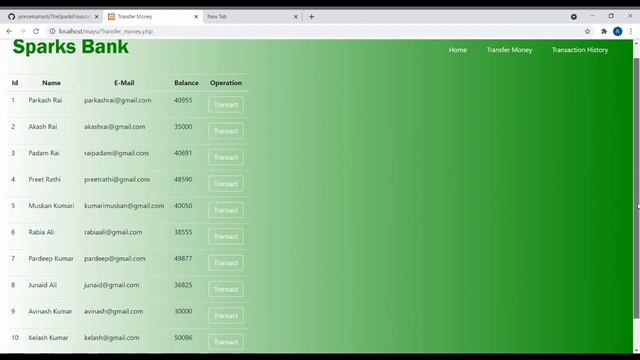 Basic Banking System(task-1) GRIPAPRIL2021||Web Development