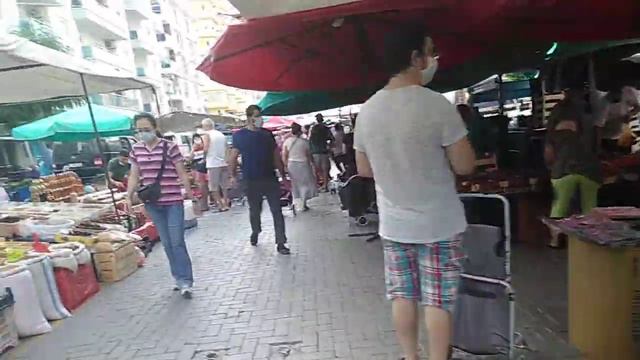 Турецкий рынок вечером, сравним цены на продукты в Махмутлар