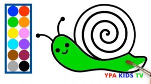 Раскраска для детей МИЛАЯ УЛИТКА. Мультик - Раскраска. Учим цвета