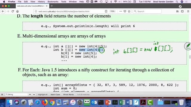 COSC Jan. 15: Java strings, arrays, enum, and memory