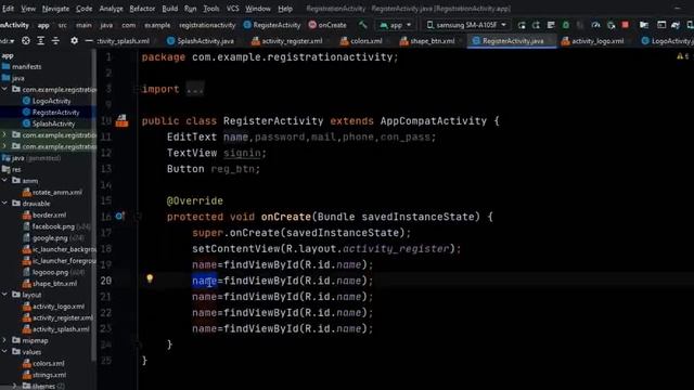 How to Create Login and Registration Page using Firebase Realtime Database|Splash Screen|2022|UI/XM смотреть онлайн
