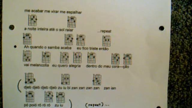 "Eu Quero Um Samba" chords of Joao Gilberto смотреть онлайн