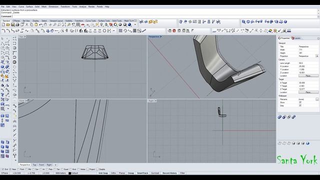 3D модель "Кольцо с камнем". Ring With Gem. Rhinoceros. #SantaYork смотреть онлайн