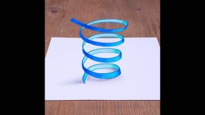 Как нарисовать 3D спираль на бумаге?