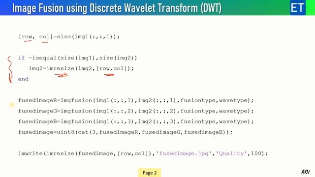 Image Fusion using Discrete Wavelet Transform (DWT) in MATLAB
