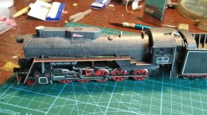 Магистральный паровоз серии Л без ножниц и клея !!! часть 5