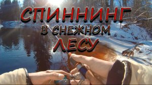 Спиннинг В Снежном Лесу/Щука На Спиннинг/Щука На Реке/Зимняя Рыбалка На Щуку