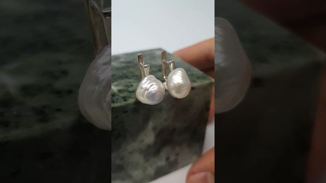 Серьги жемчуг барочный натуральный № 37 #жемчуг