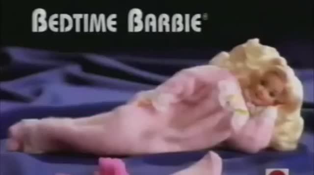 1994 Реклама Спящей (мягкой) Барби Маттел Bedtime Barbie commercial