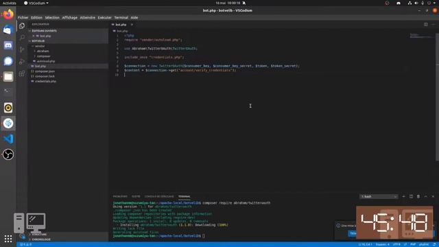 Coder un bot twitter en moins d'une heure en PHP ? смотреть онлайн