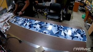 как приклеить наклейку на сноуборд (арт-студия ГРАФИКС)